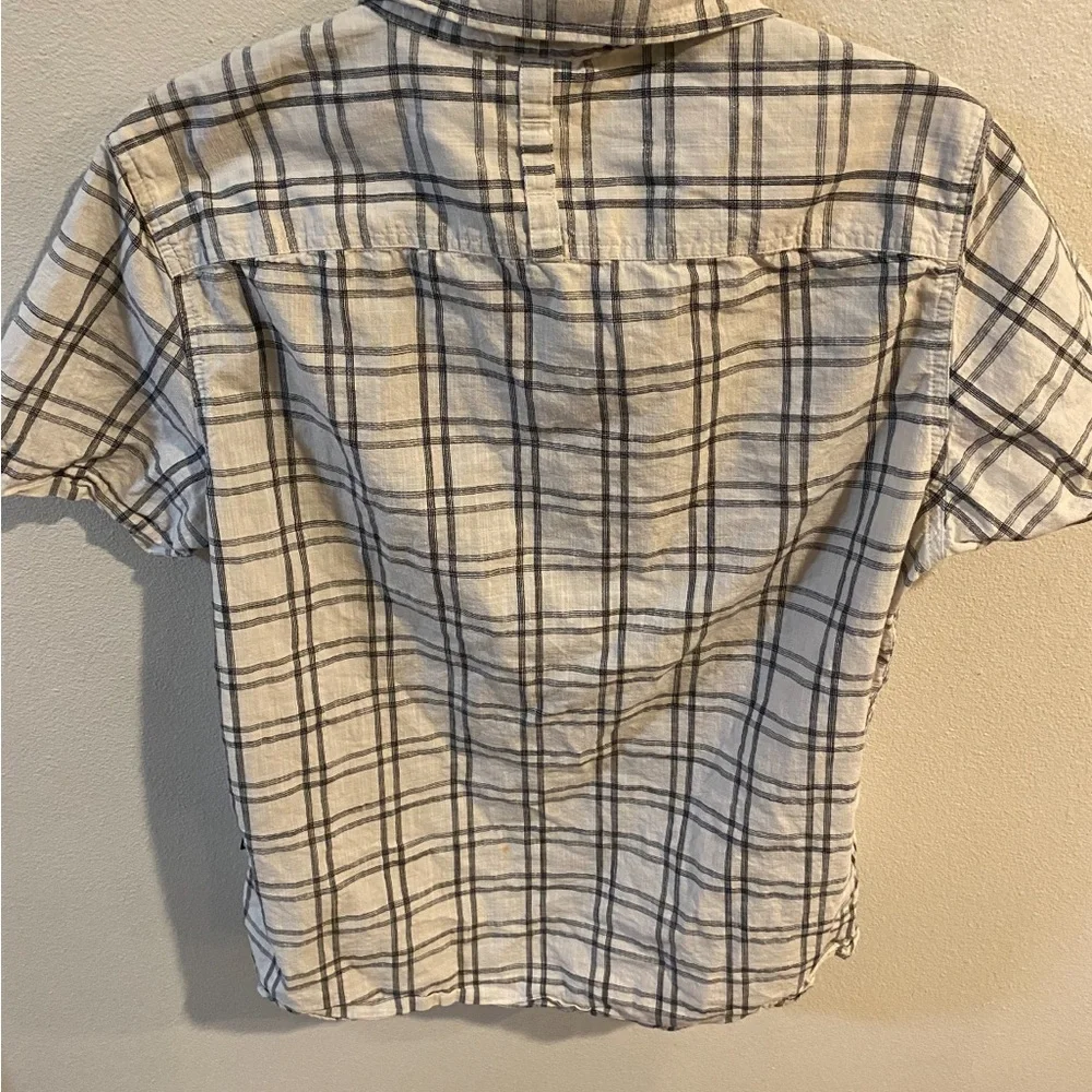 The North Face Men's Casual‎ Plaid Shirt Gray and White